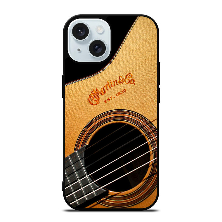 MARTIN AND CO ACOUSTIC GUITAR iPhone 15 Case Cover MARTIN AND CO ACOUSTIC GUITAR iPhone 15 Case Cover