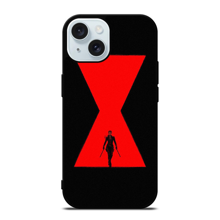 MARVEL BLACK WIDOW SYMBOL iPhone 15 Case Cover