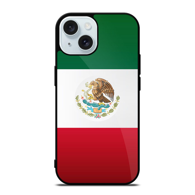 MEXICO FLAG ICON iPhone 15 Case Cover MEXICO FLAG ICON iPhone 15 Case Cover