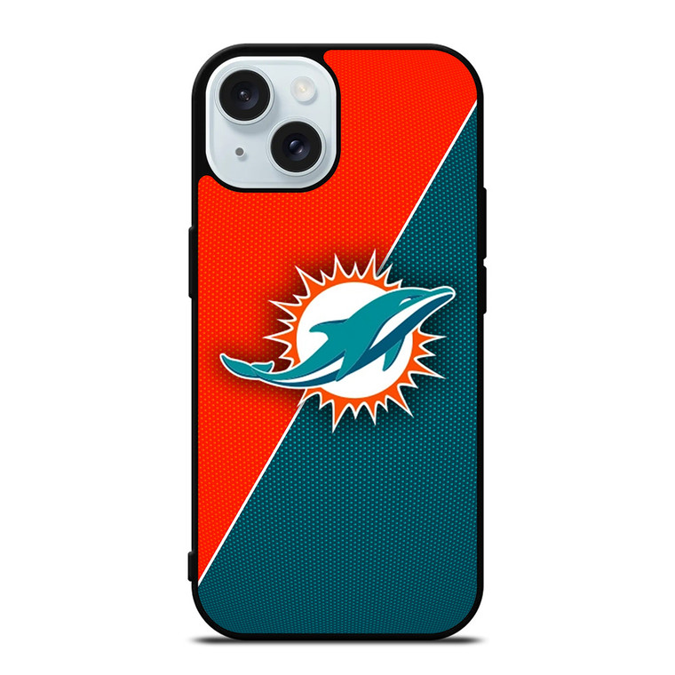 MIAMI DOLPHINS NFL FOOTBALL LOGO iPhone 15 Case Cover