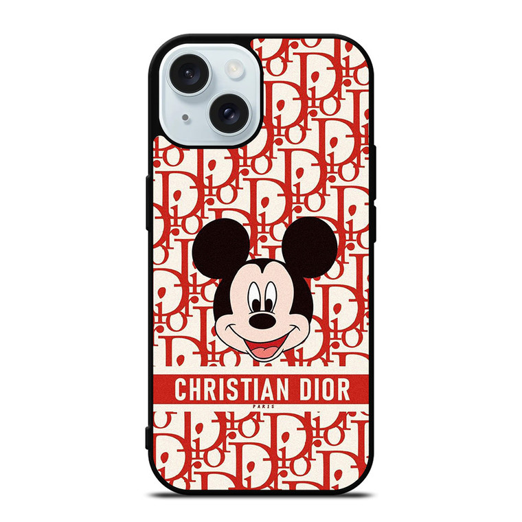 MICKEY MOUSE CHRISTIAN DIOR PARIS iPhone 15 Case Cover MICKEY MOUSE CHRISTIAN DIOR PARIS iPhone 15 Case Cover