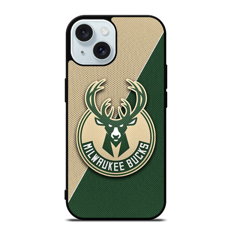 MILWAUKEE BUCKS NBA BASKETBALL LOGO iPhone 15 Case Cover