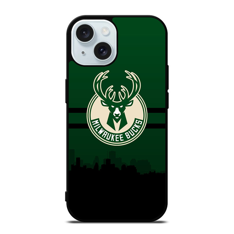 MILWAUKEE BUCKS NBA SKYLINE iPhone 15 Case Cover