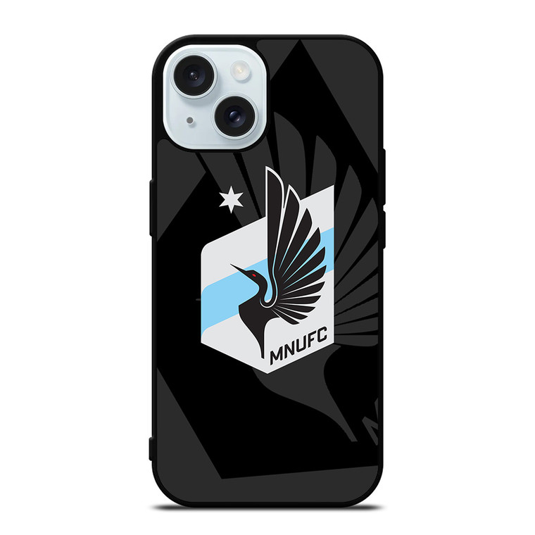 MINNESOTA UNITED FC MLS BLACK iPhone 15 Case Cover