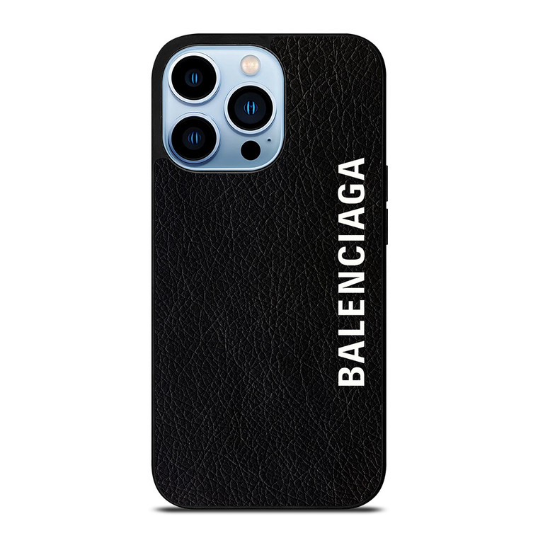 BALENCIAGA LEATHER BLACK iPhone 13 Pro Max Case Cover