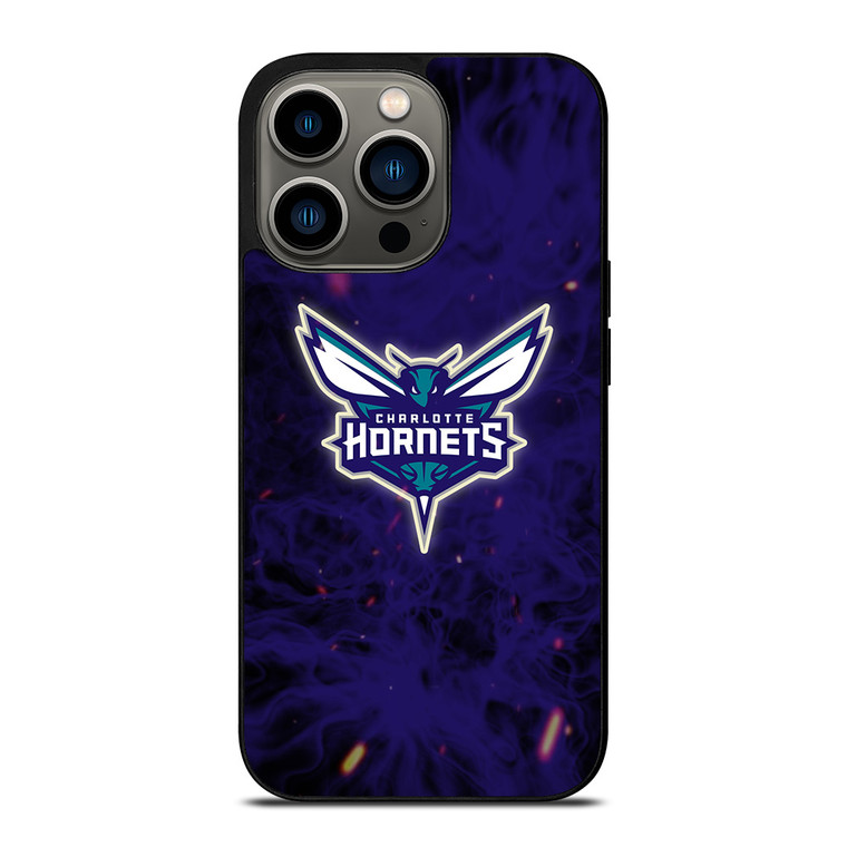 CHARLOTTE HORNETS BASKETBALL NBA FIRE iPhone 13 Pro Case Cover