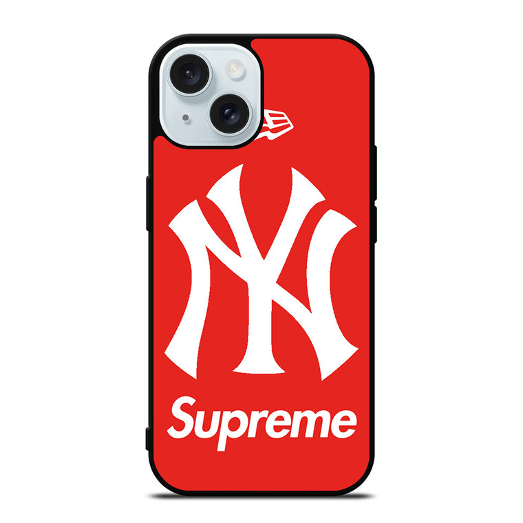 NEW YORK YANKEES SUPREME NEW ERA 2 iPhone 15 Case Cover NEW YORK YANKEES SUPREME NEW ERA 2 iPhone 15 Case Cover