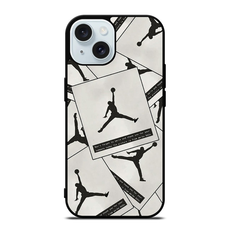 NIKE AIR JORDAN CARD iPhone 15 Case Cover