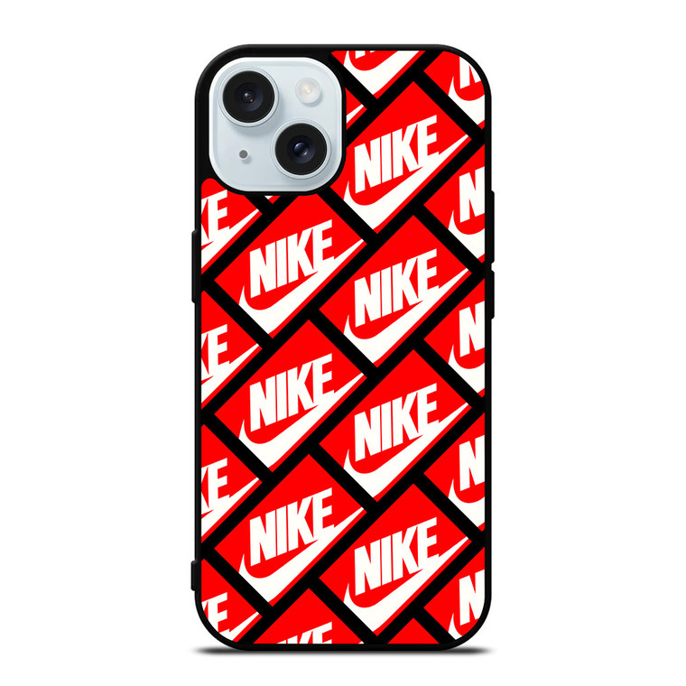 NIKE BOX PATTERN iPhone 15 Case Cover