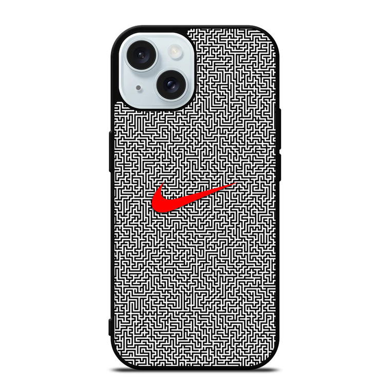 NIKE MAZE PATTERN iPhone 15 Case Cover