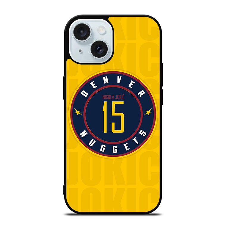 NIKOLA JOKIC DENVER NUGGETS LOGO iPhone 15 Case Cover NIKOLA JOKIC DENVER NUGGETS LOGO iPhone 15 Case Cover