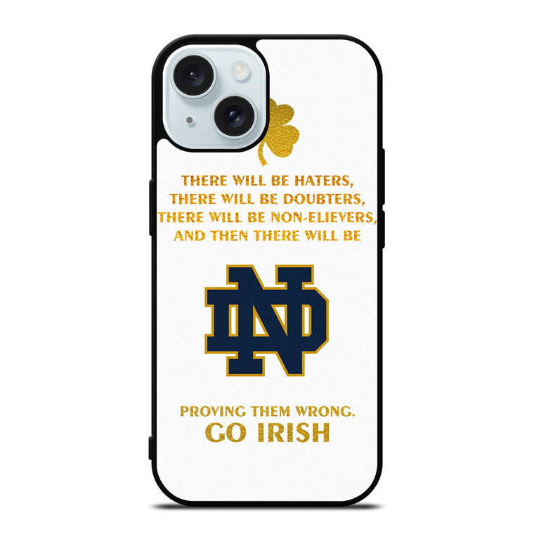 NOTRE DAME FIGHTING IRISH QUOTES iPhone 15 Case Cover NOTRE DAME FIGHTING IRISH QUOTES iPhone 15 Case Cover