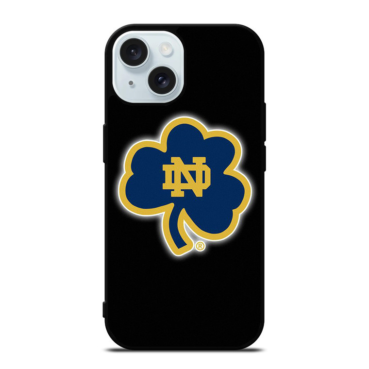 NOTRE DAME FOOTBALL LEAF CLOVER iPhone 15 Case Cover