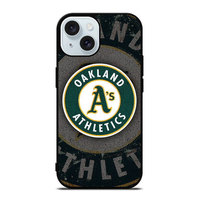 OAKLAND ATHLETICS MLB BASEBALL LOGO 2 iPhone 15 Case Cover OAKLAND ATHLETICS MLB BASEBALL LOGO 2 iPhone 15 Case Cover