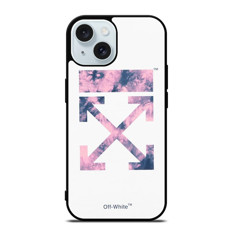 OFF WHITE PURPLE MARBLE iPhone 15 Case Cover