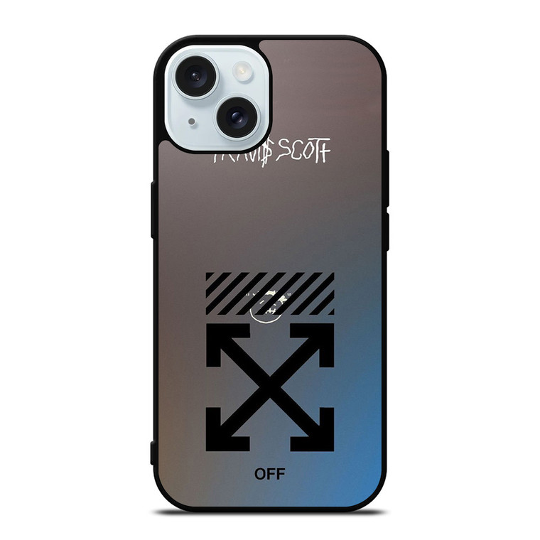OFF WHITE TRAVIS SCOTT iPhone 15 Case Cover