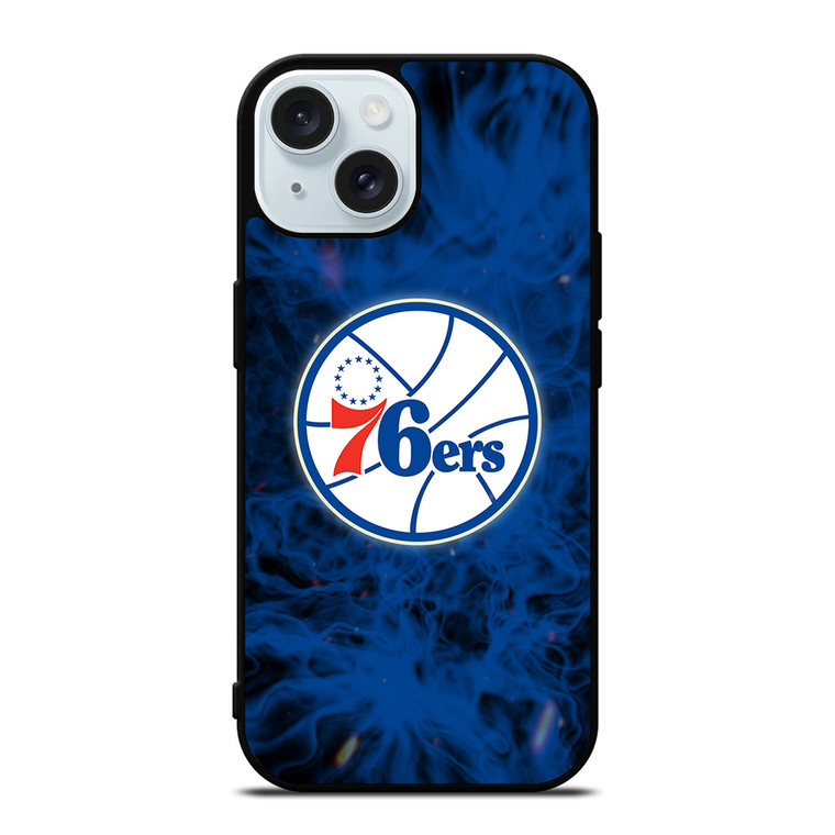 PHILADELPHIA 76ERS BASKETBALL NBA FIRE iPhone 15 Case Cover
