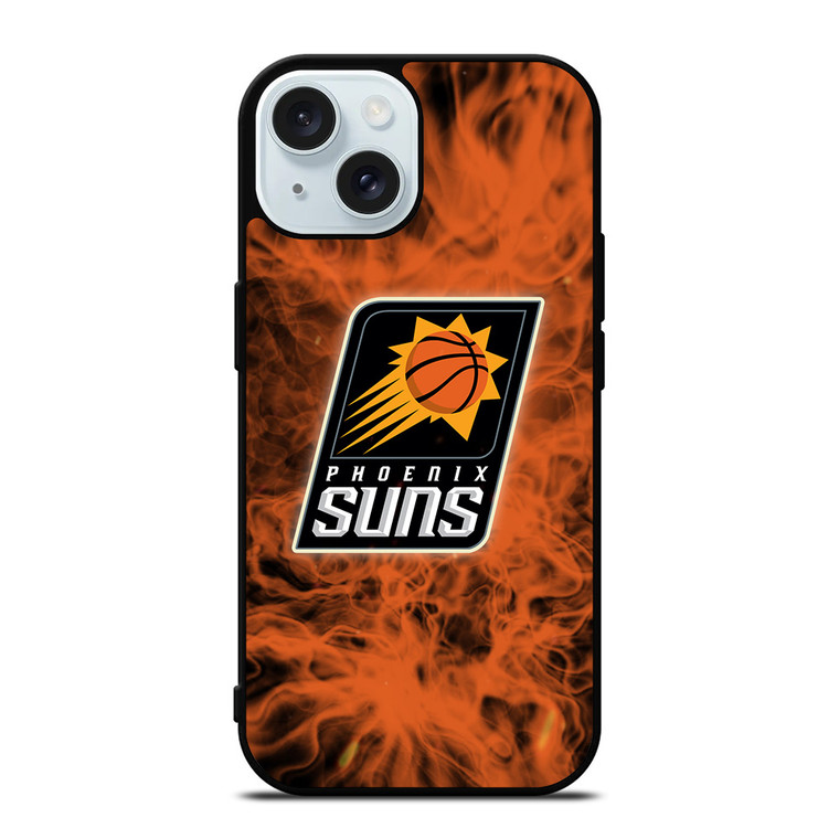 PHOENIX SUNS BASKETBALL NBA FIRE iPhone 15 Case Cover