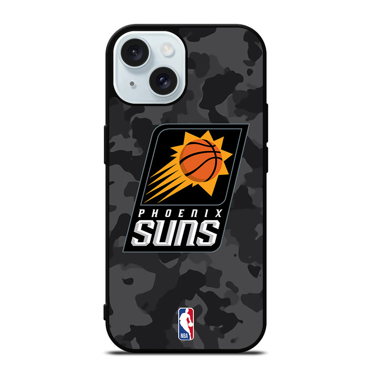 PHOENIX SUNS BLACK CAMO iPhone 15 Case Cover