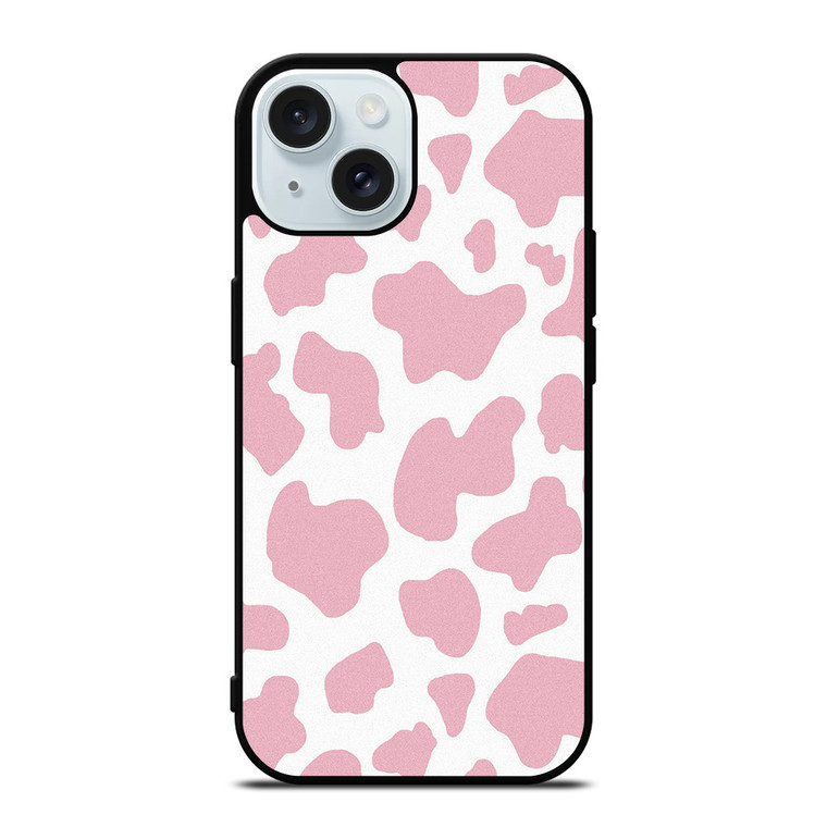 PINK COW PATTERN iPhone 15 Case Cover