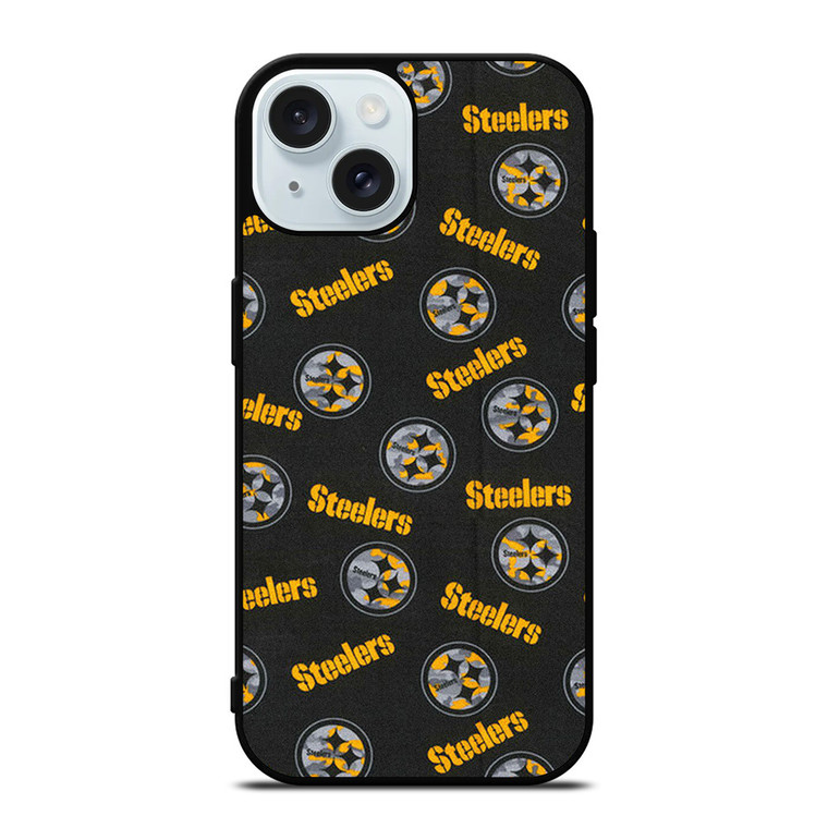 PITTSBURGH STEELERS FOOTBALL PATTERN iPhone 15 Case Cover