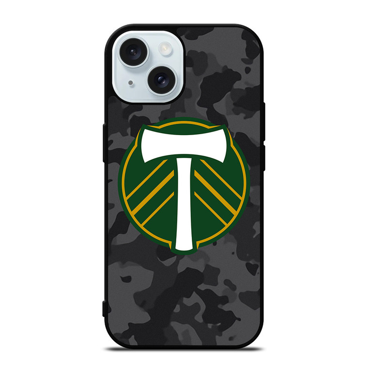 PORTLAND TIMBERS MLS BLACK CAMO iPhone 15 Case Cover