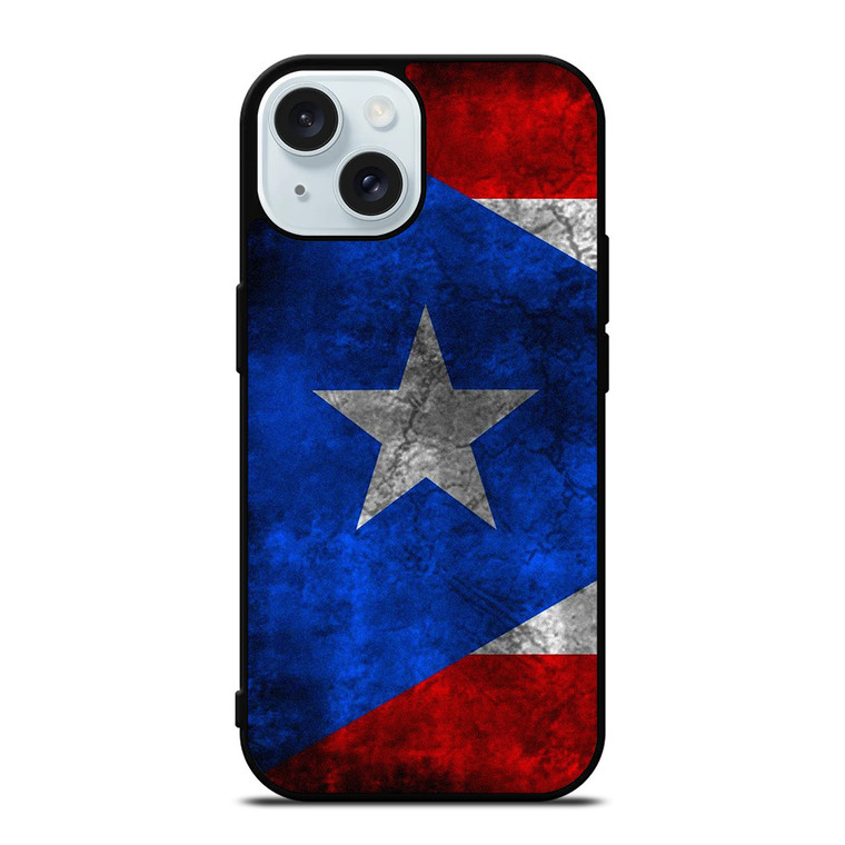 PUERTO RICO RUSTY FLAG iPhone 15 Case Cover