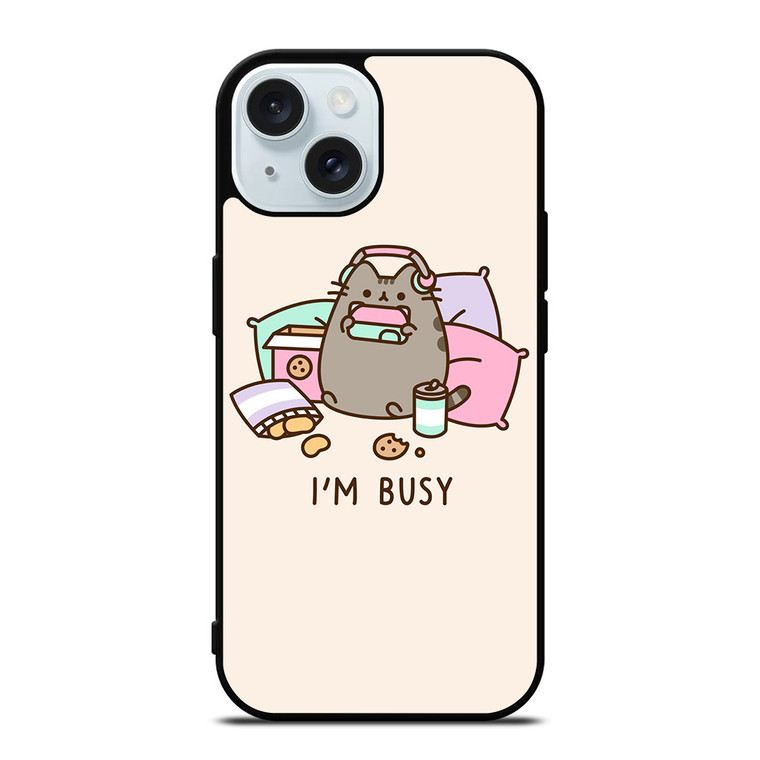 PUSHEEN BUSY CAT iPhone 15 Case Cover
