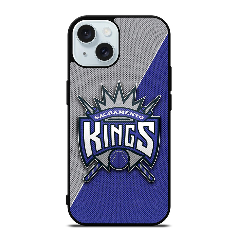 SACRAMENTO KINGS NBA BASKETBALL LOGO iPhone 15 Case Cover