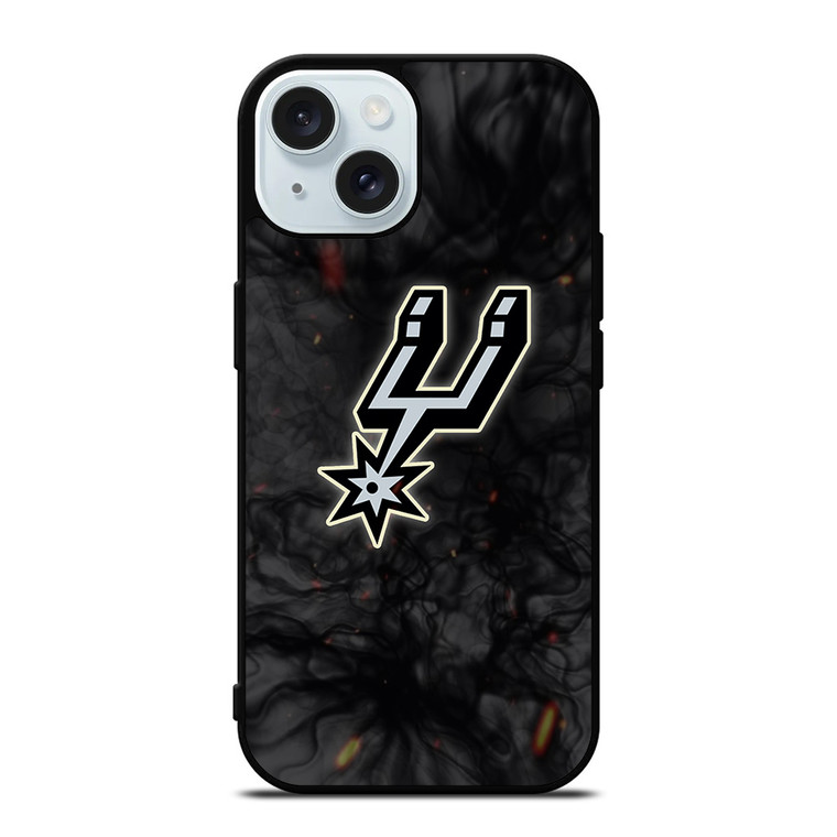 SAN ANTONIO SPURS BASKETBALL NBA FIRE iPhone 15 Case Cover