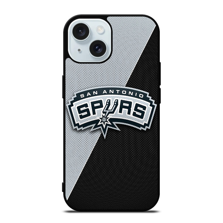 SAN ANTONIO SPURS NBA BASKETBALL LOGO iPhone 15 Case Cover