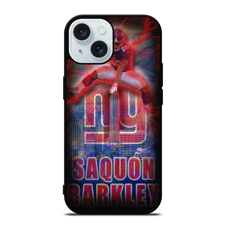SAQUON BARKLEY NEW YORK GIANTS NFL iPhone 15 Case Cover