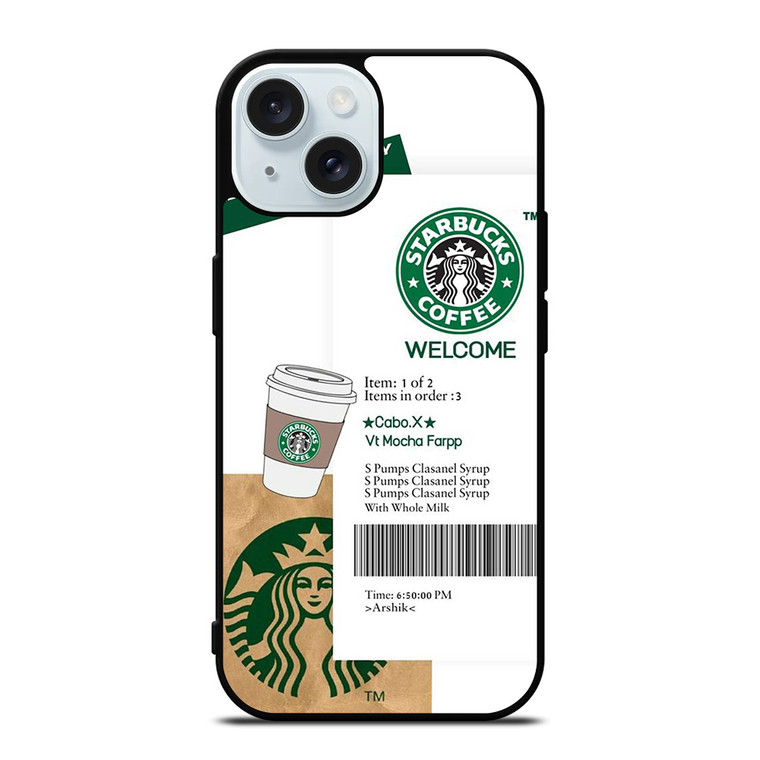 STARBUCKS COFFEE BILLS iPhone 15 Case Cover