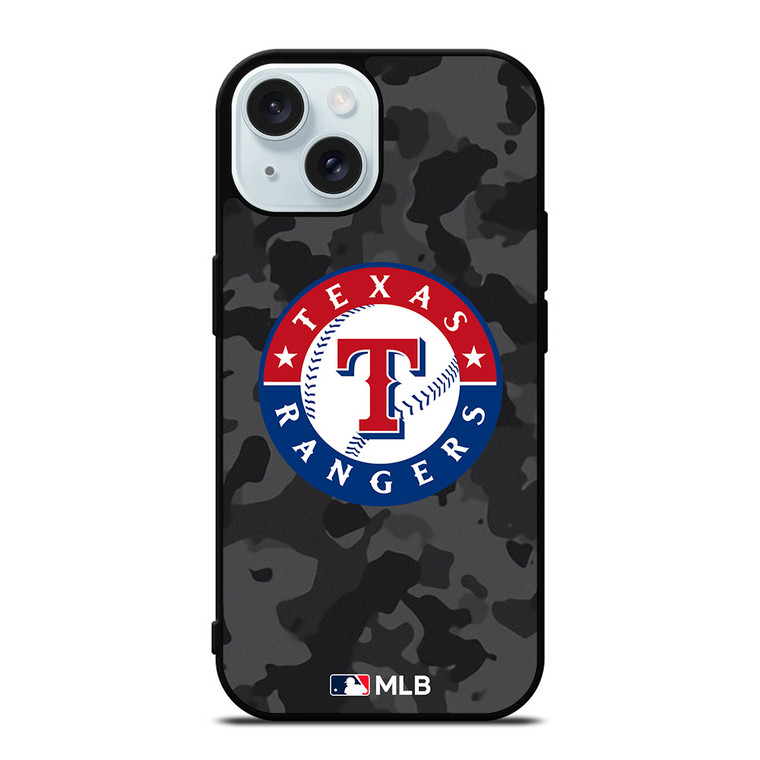 TEXAS RANGERS BASEBALL BLACK CAMO iPhone 15 Case Cover