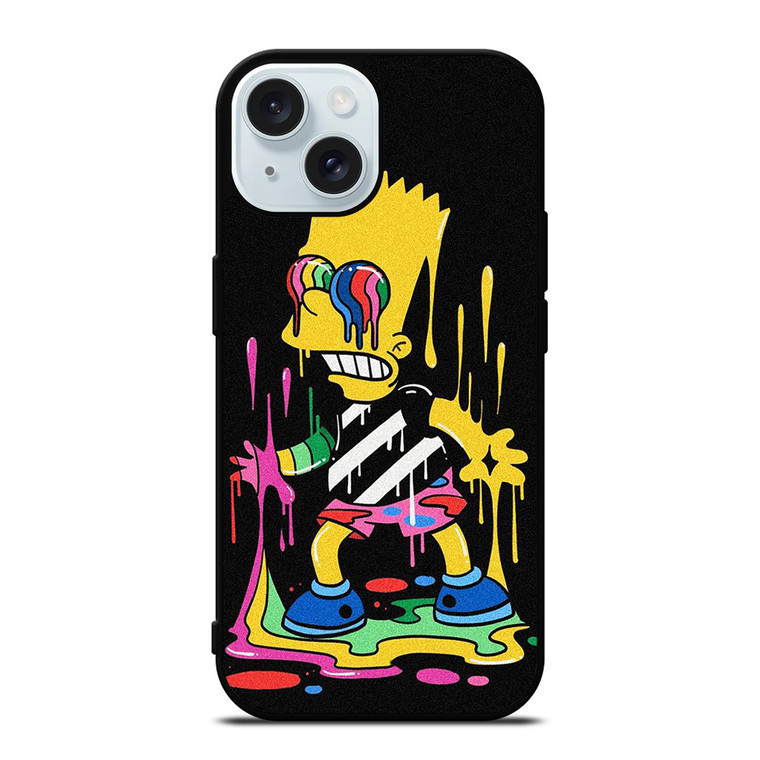THE SIMPSONS TRIPPY ART iPhone 15 Case Cover