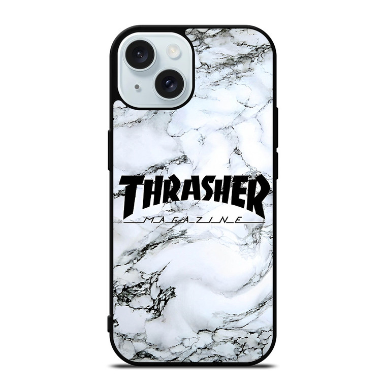THRASHER SKATEBOARD MARBLE iPhone 15 Case Cover