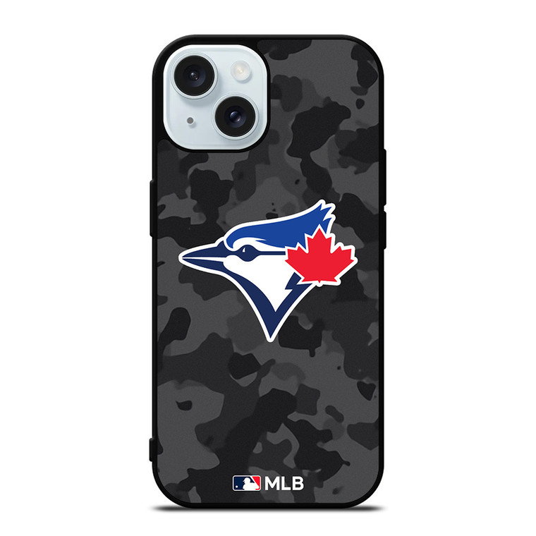 TORONTO BLUE JAYS BASEBALL BLACK CAMO iPhone 15 Case Cover