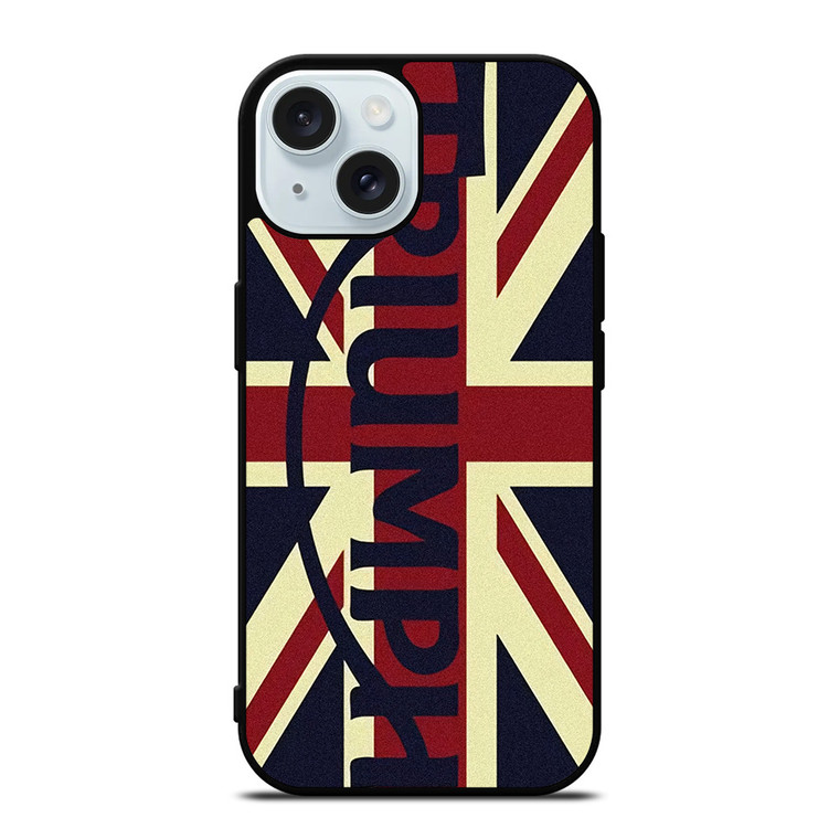 TRIUMPH MOTORCYCLES UNION JACK 2 iPhone 15 Case Cover