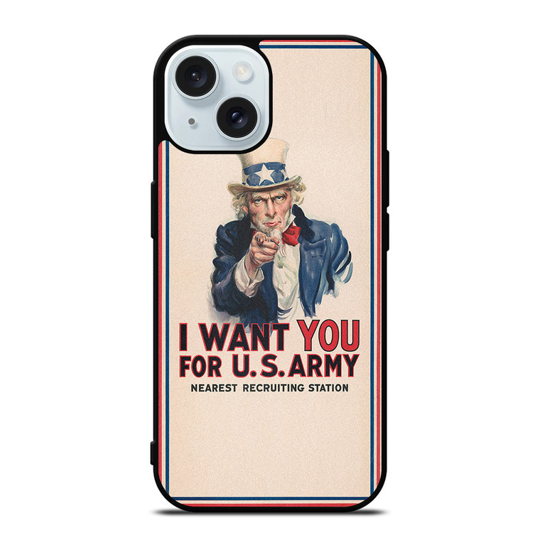 UNCLE SAM UNITED STATES ARMY iPhone 15 Case Cover