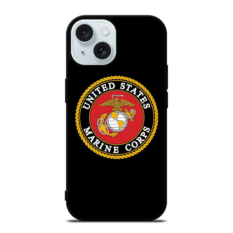 UNITED STATES MARINE CORPS LOGO iPhone 15 Case Cover
