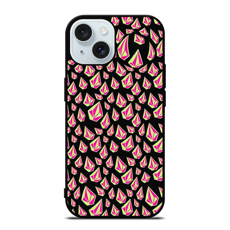 VOLCOM LOGO PATTERN iPhone 15 Case Cover VOLCOM LOGO PATTERN iPhone 15 Case Cover