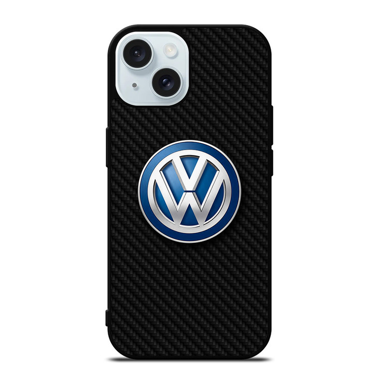 VOLKSWAGEN MOTOR CARBON FIBER iPhone 15 Case Cover