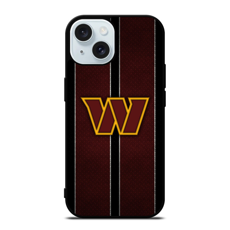 WASHINGTON COMMANDERS NFL METAL STRIPE iPhone 15 Case Cover