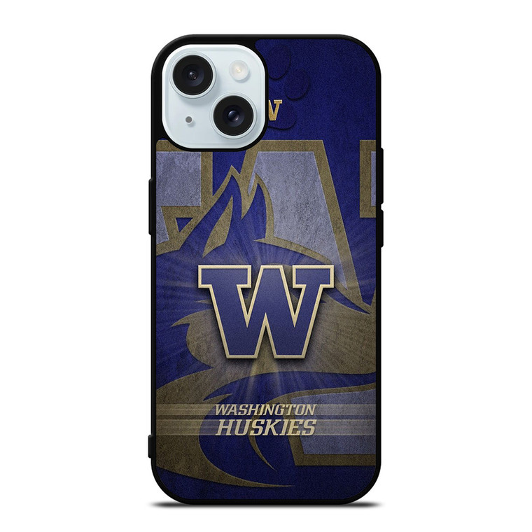 WASHINGTON HUSKIES FOOTBALL LOGO iPhone 15 Case Cover