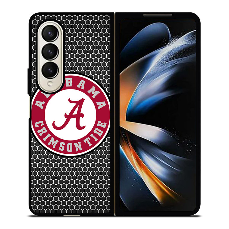 ALABAMA CRIMSON TIDE FOOTBALL METAL Samsung Galaxy Z Fold 4 Case Cover