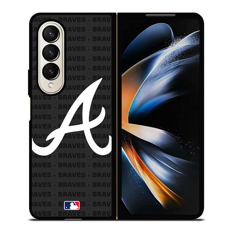 ATLANTA BRAVES BASEBALL BLACK Samsung Galaxy Z Fold 4 Case Cover