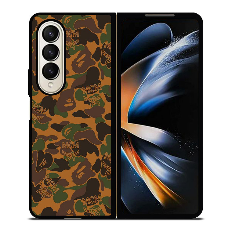 BAPE X MCM WORLDWIDE Samsung Galaxy Z Fold 4 Case Cover