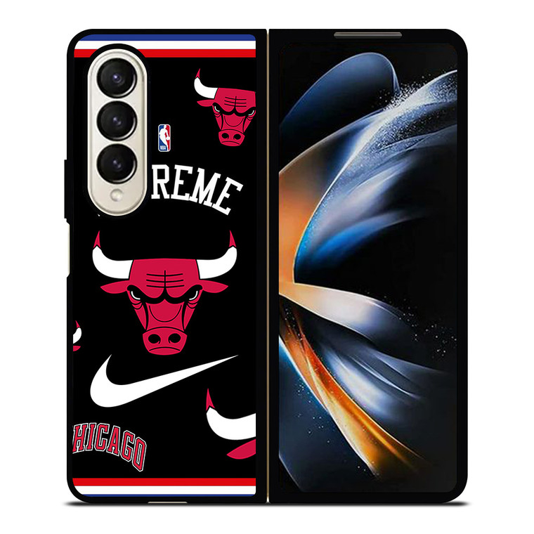 CHICAGO BULLS NBA X SUPREME NIKE Samsung Galaxy Z Fold 4 Case Cover