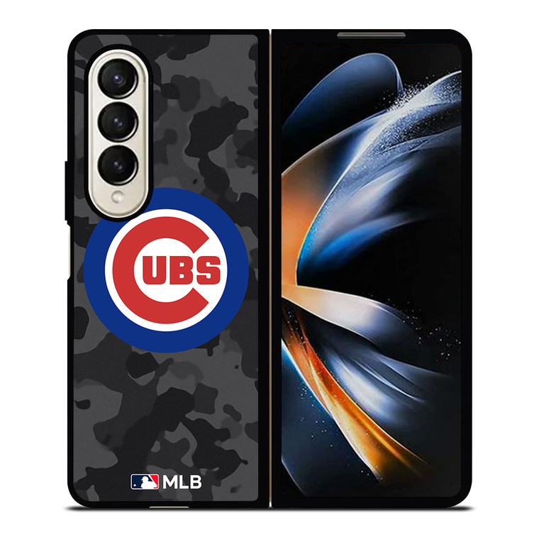 CHICAGO CUBS BASEBALL BLACK CAMO Samsung Galaxy Z Fold 4 Case Cover