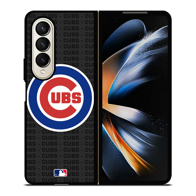 CHICAGO CUBS BASEBALL BLACK Samsung Galaxy Z Fold 4 Case Cover